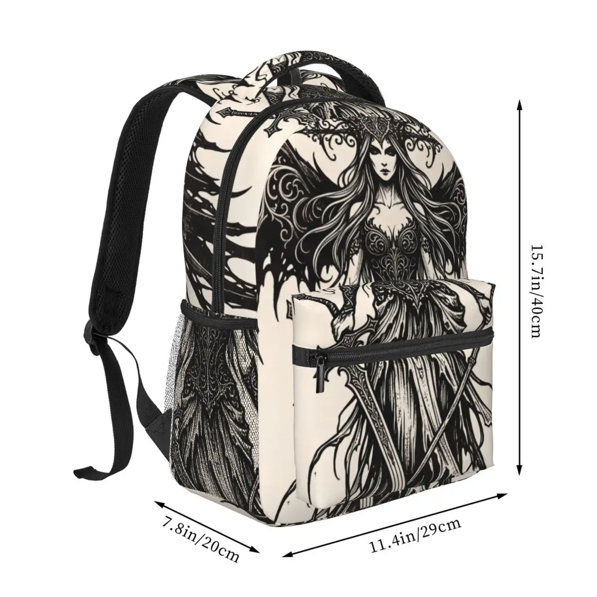 Weekend Travel Backpack Winged Figure Silhouette Illustr 4K 20260917042043 Casual Daypack for Short Trip Outdoor School Work Men