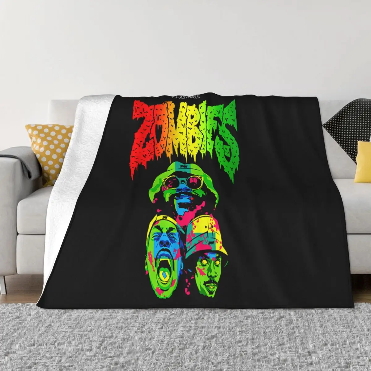 Flatbush Zombies Hip Hop Group Women Men Breathable Mens Different Rock Holiday Loose Breathable Western Style Throw Blanket