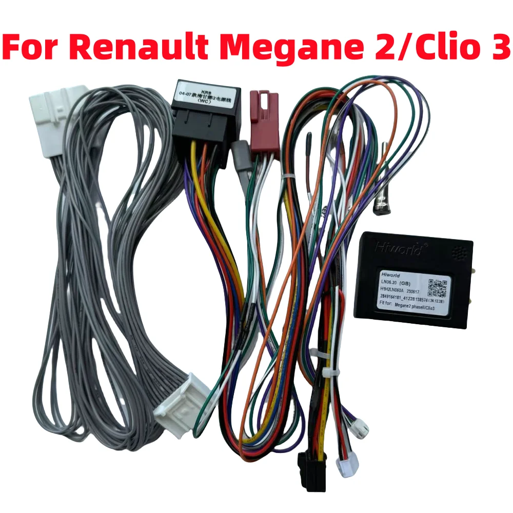 Hiworld Canbus Per Renault Megane 2 2004-2007/Clio 3 2005-2014 Android 2Din GPS Radio 16 PIN Stereo Cavo di cablaggio di alimentazione