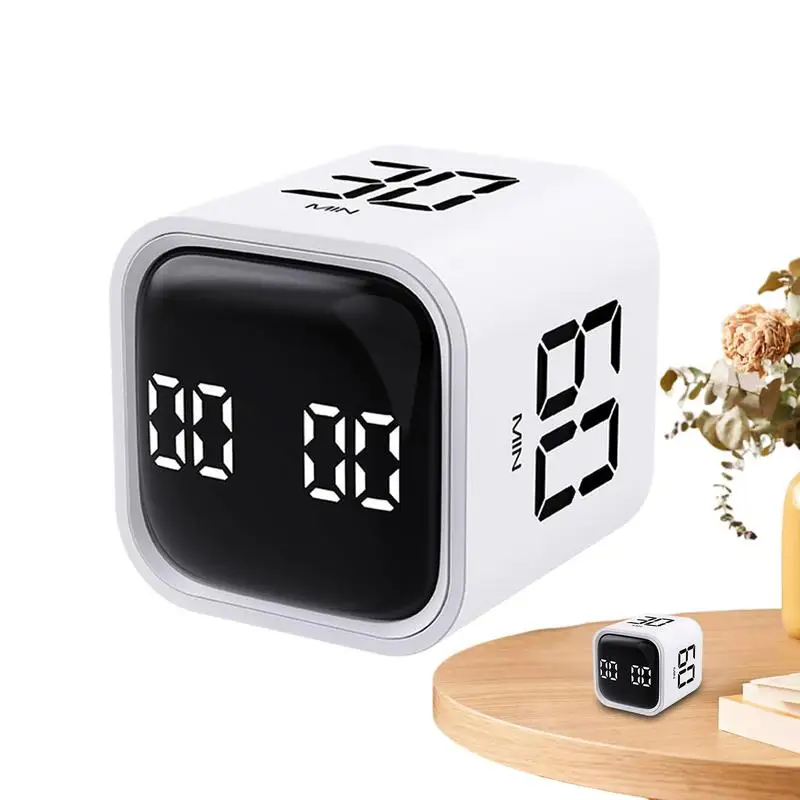

Кухонный таймер Cube, портативный цифровой визуальный таймер, Гравитационный датчик, таймер Type-C, инструмент для управления временем и зарядкой для приготовления пищи и школы