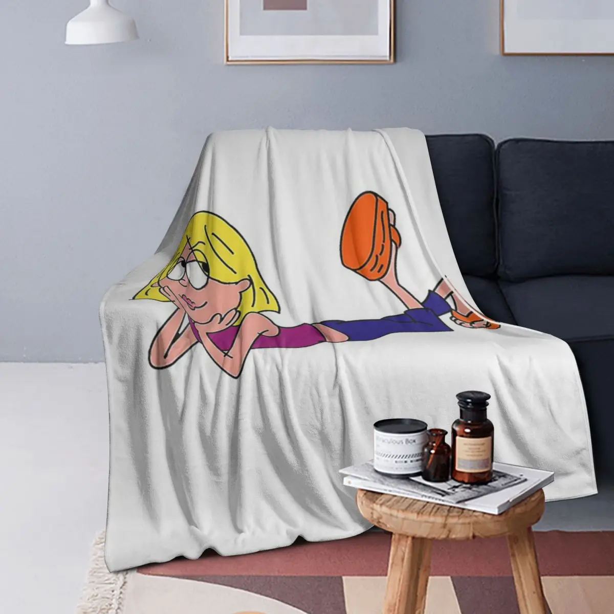 

Lizzie Mcguire Cartoon Blankets Soft Warm Flannel Throw Blanket Bedding for Bed Living room Picnic Travel Home Couch
