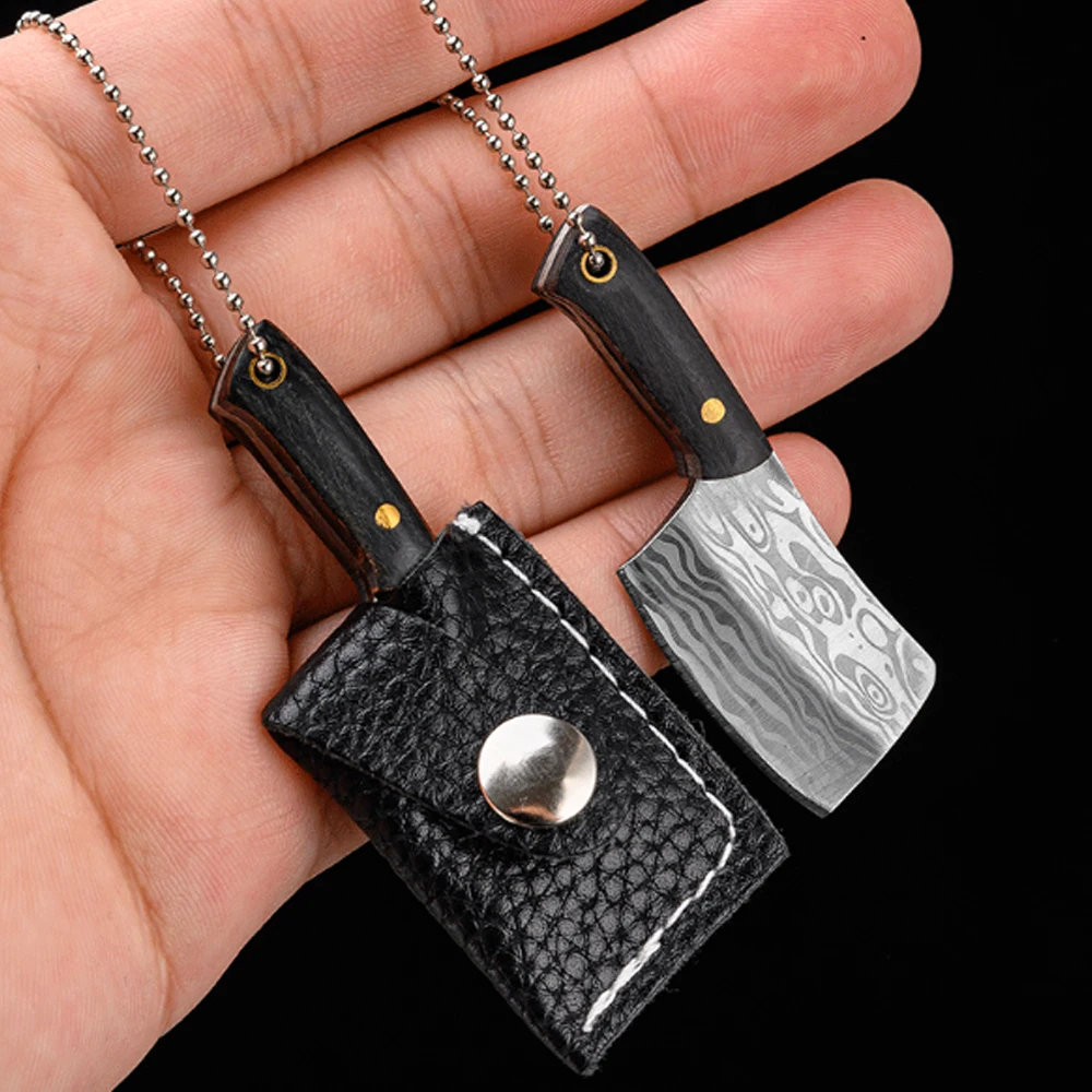 Mini Knife Keychain Pocket Knife Outdoor Camping Tactical Survival Portable Knife Peeler Fixed Blade Multi EDC Tool