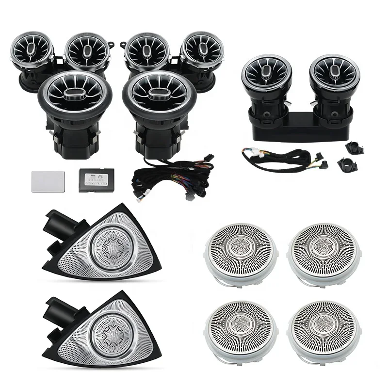 

Auto Interior Air Vents 64 Led Colors Ambient Light Rotary Tweeter Speaker For M-Benz E-Class W213