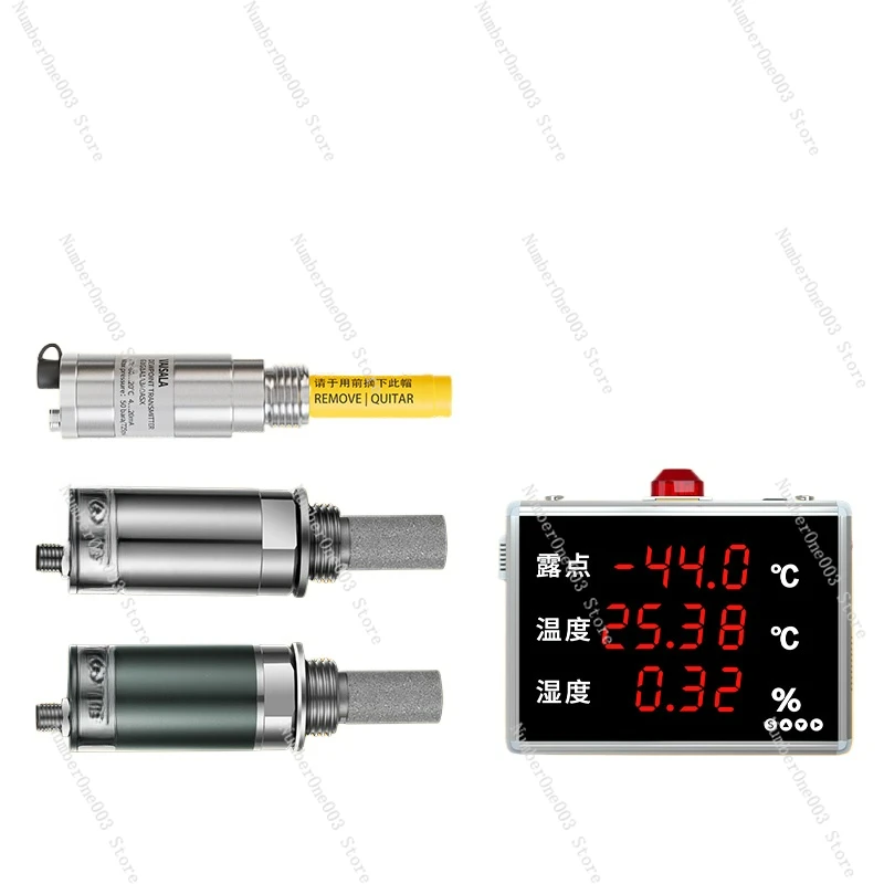 DMT143 Temperature Sensor Probe, Humidity and Pressure Differential Display, Kanban Online Alarm