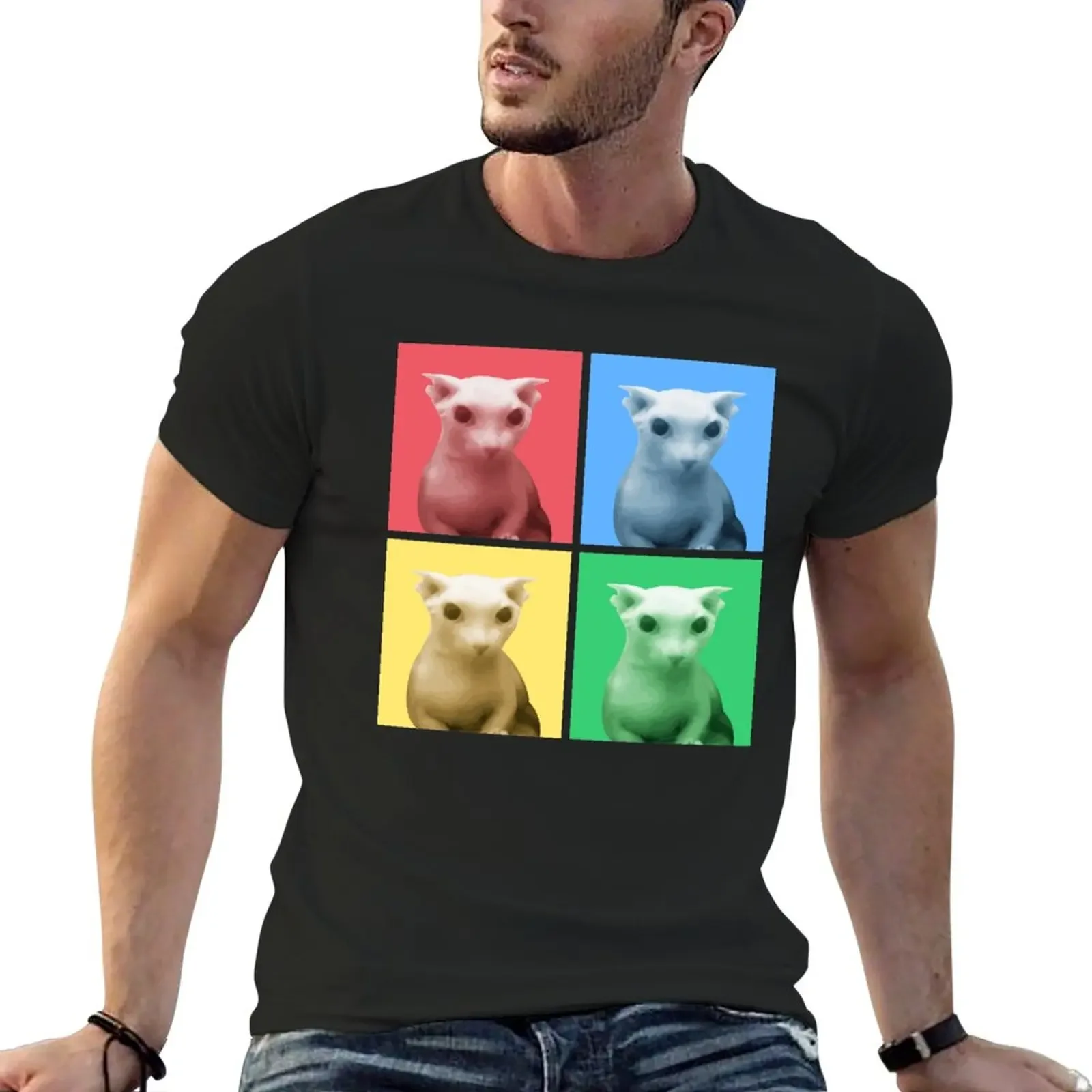 Bingus Color Panel T-Shirt Short sleeve tee animal prinfor boys sublime t shirts for men graphic