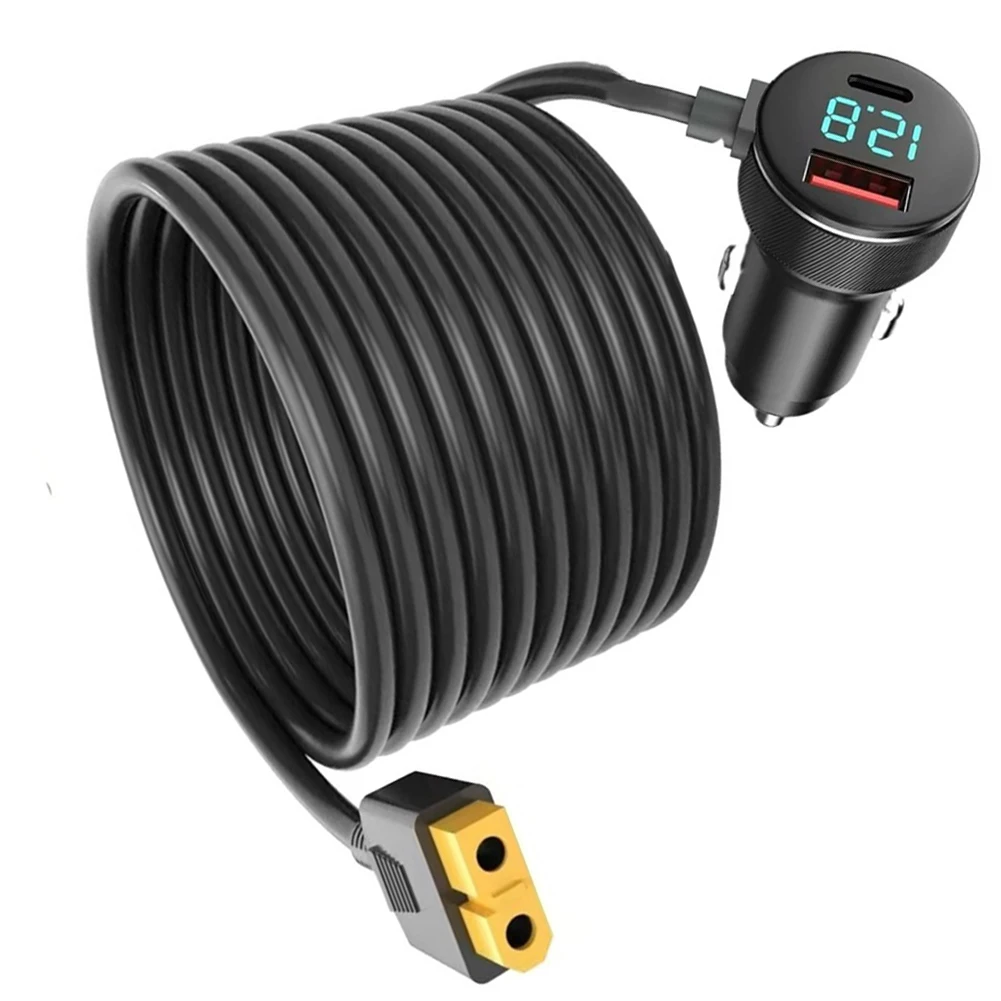 

Car Charging Power Cord Digital Display ForXT60 Car Power Cable Adapter Cord For UAV Battery Charging Car Electronics