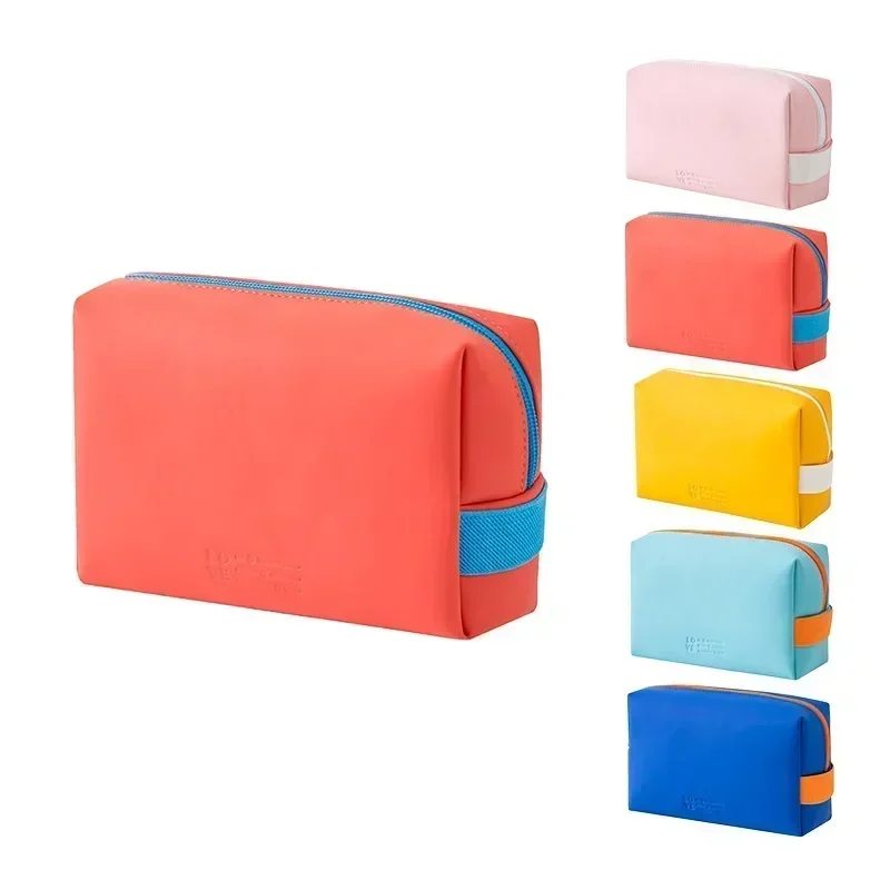 Frauen Reisen Kosmetik Tasche Wasserdichte Pu Nette Candy Farben Frau Make-Up Taschen Tragbare Kulturbeutel Lagerung Tasche Organizer Box