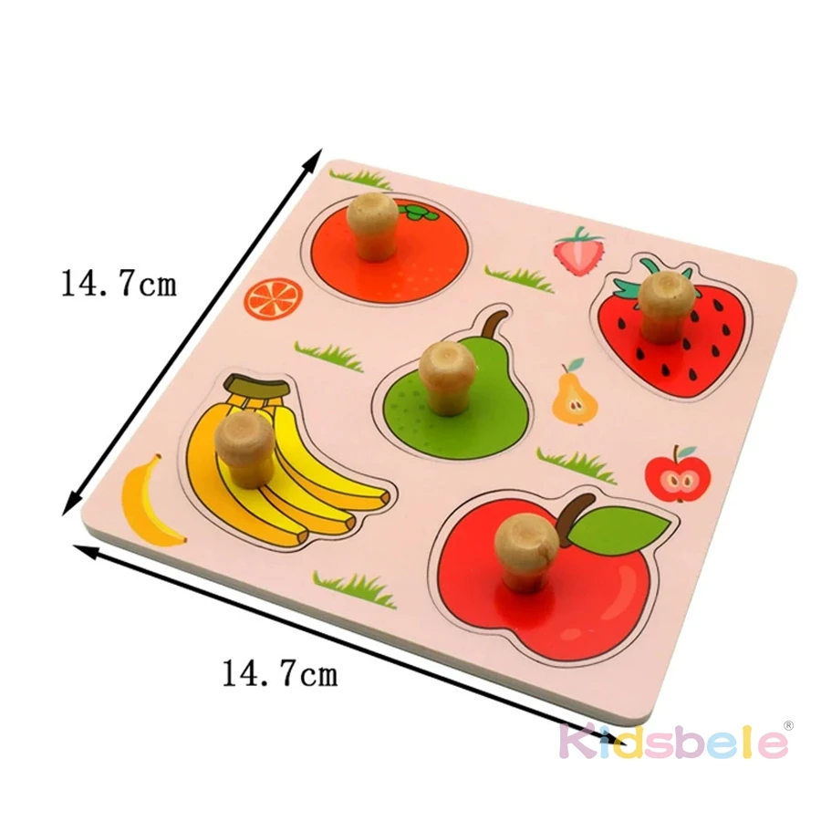 ปริศนาลูกบิดรูปสัตว์ไม้หลากสี – กระดานการเรียนรู้แบบมอนเตสซอรี่สำหรับเด็กวัยเตาะแตะ พัฒนาการกล้ามเนื้อมัดเล็ก