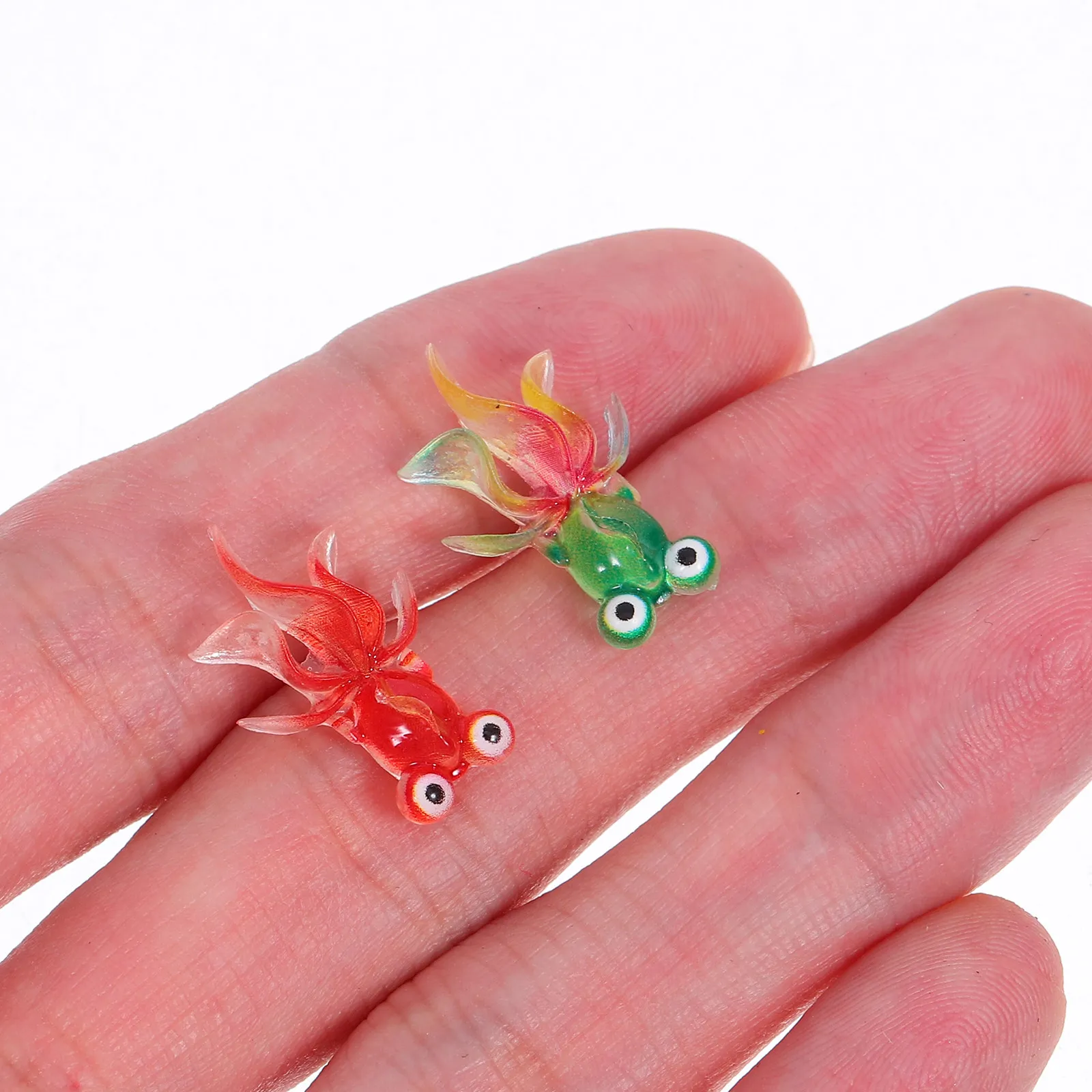 

20 шт. миниатюрных фигурок золотых рыбок из смолы, реалистичные скульптуры морских животных для микроландшафта, декора сказочного сада, для дома и улицы