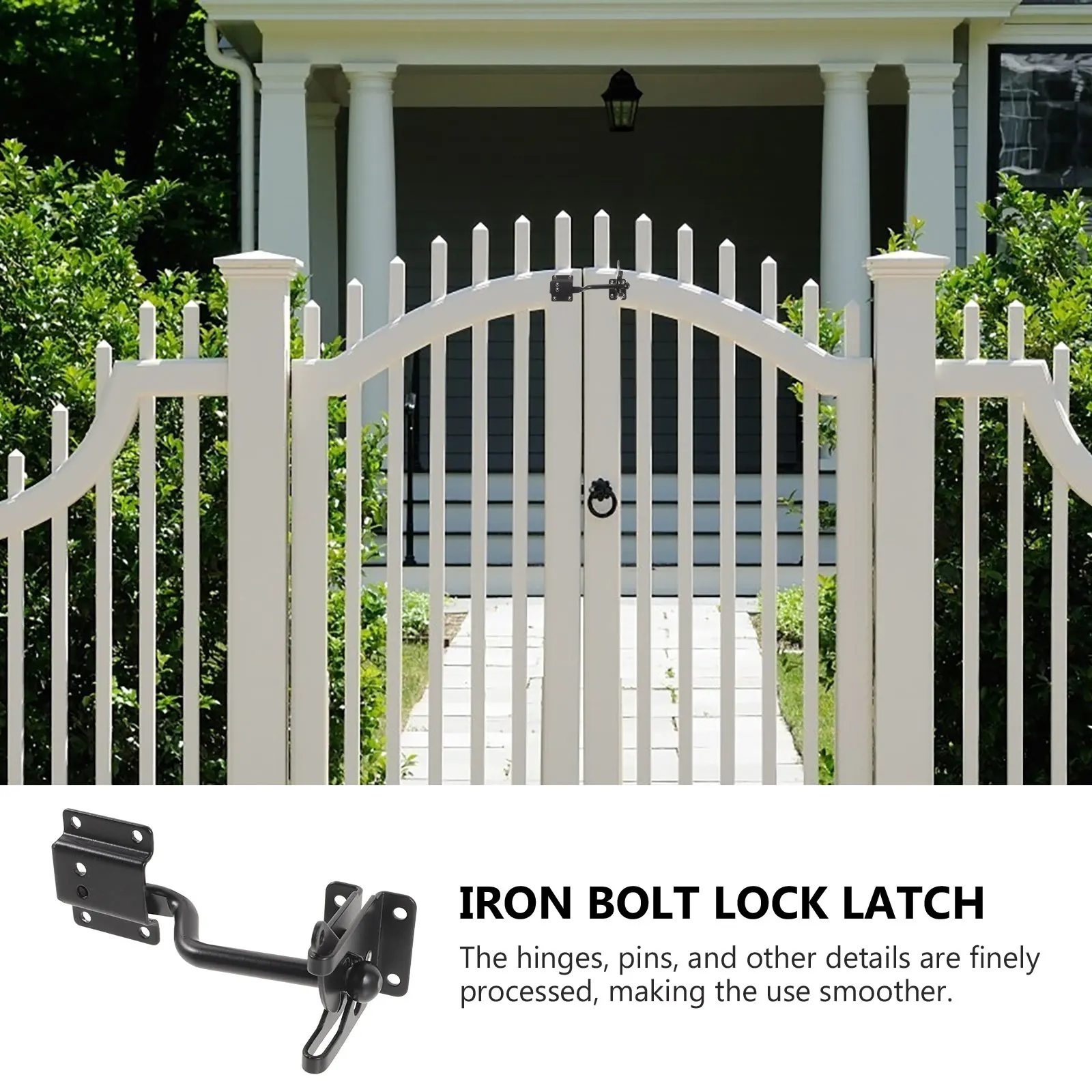 

Fence Hinge Latch Galvanized Lock Door Buckle 144 Long Cover Gate Latches Wooden Metal Heavy Duty Carbon Steel Outdoor Hardware