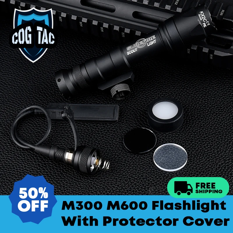 

Tactical M300 M600 X300 X400V With Protector Cover Hunting Surefir LED Flashlight Custom Lens Guard 25.4MM 28MM 30MM 26mm