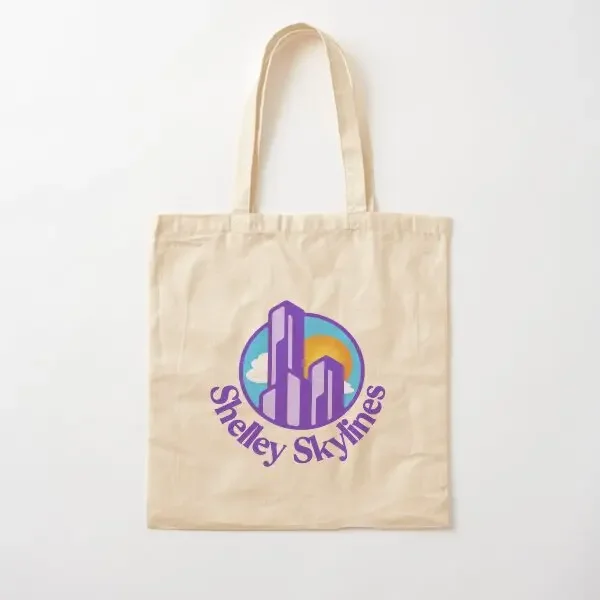 

Sey Skylines Cotton Canvas Bag Ladies Foldable Unisex Travel Designer Shoulder Bag Fashion Handbag Shopper Tote Printed Women