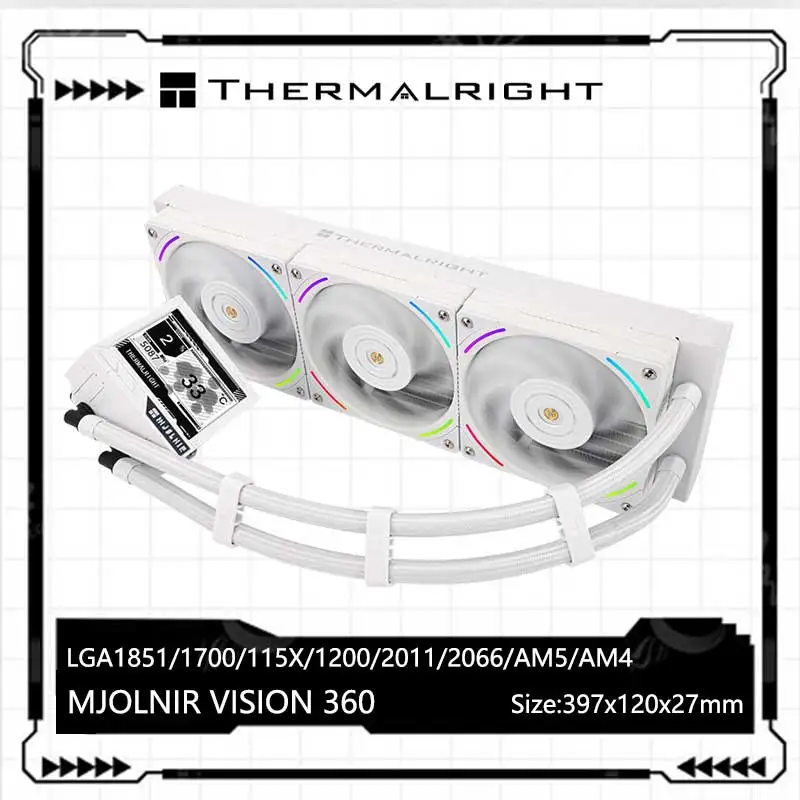 Thermalright MJOLNIR VISION 360 ARGB chłodzony wodą 3,5-calowy ekran IPS LCD, radiator LGA1851/AM5 14. generacji