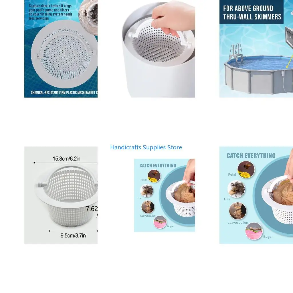R1WA Multipurpose Pool Filter Basket Replacement Sun Resistant Pool Skimmer Basket for Effective Filtration