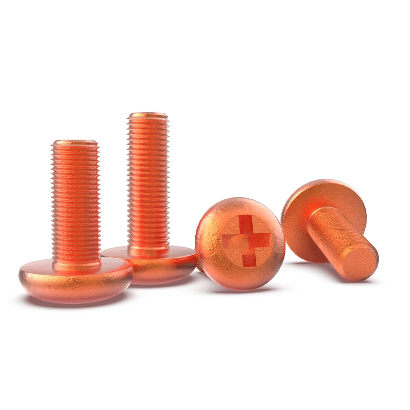 M2/3/4/5/6/8/10 Metric x Length 5 6 8 10 12 16-40mm Copper Cross Button Phillps Head Screw Bolt Electric Conduction