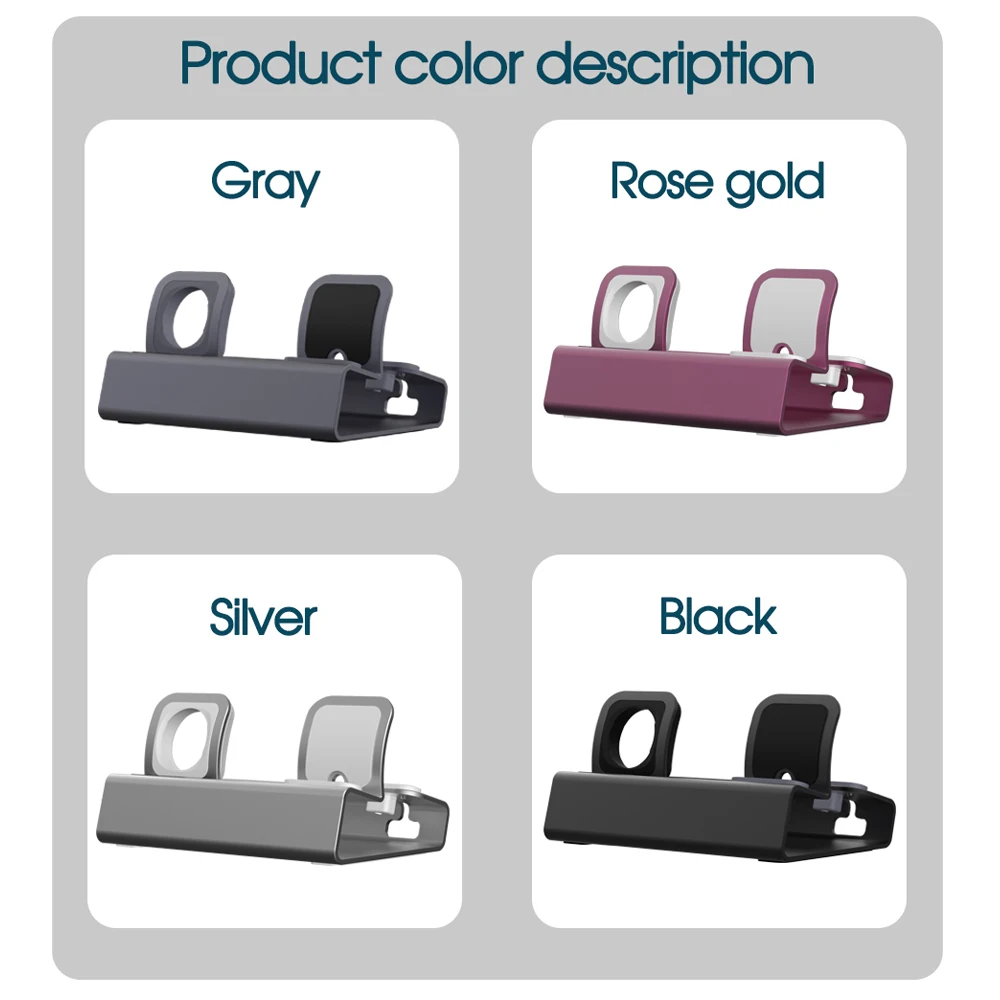 3-in-1 Aluminum Charger For iPhone 16 Pro Max/AirPods & Apple Watch SE/Series Ultra 2/1,10/9/SE/8/7/6/5/4/3/2/1 Phone Holder
