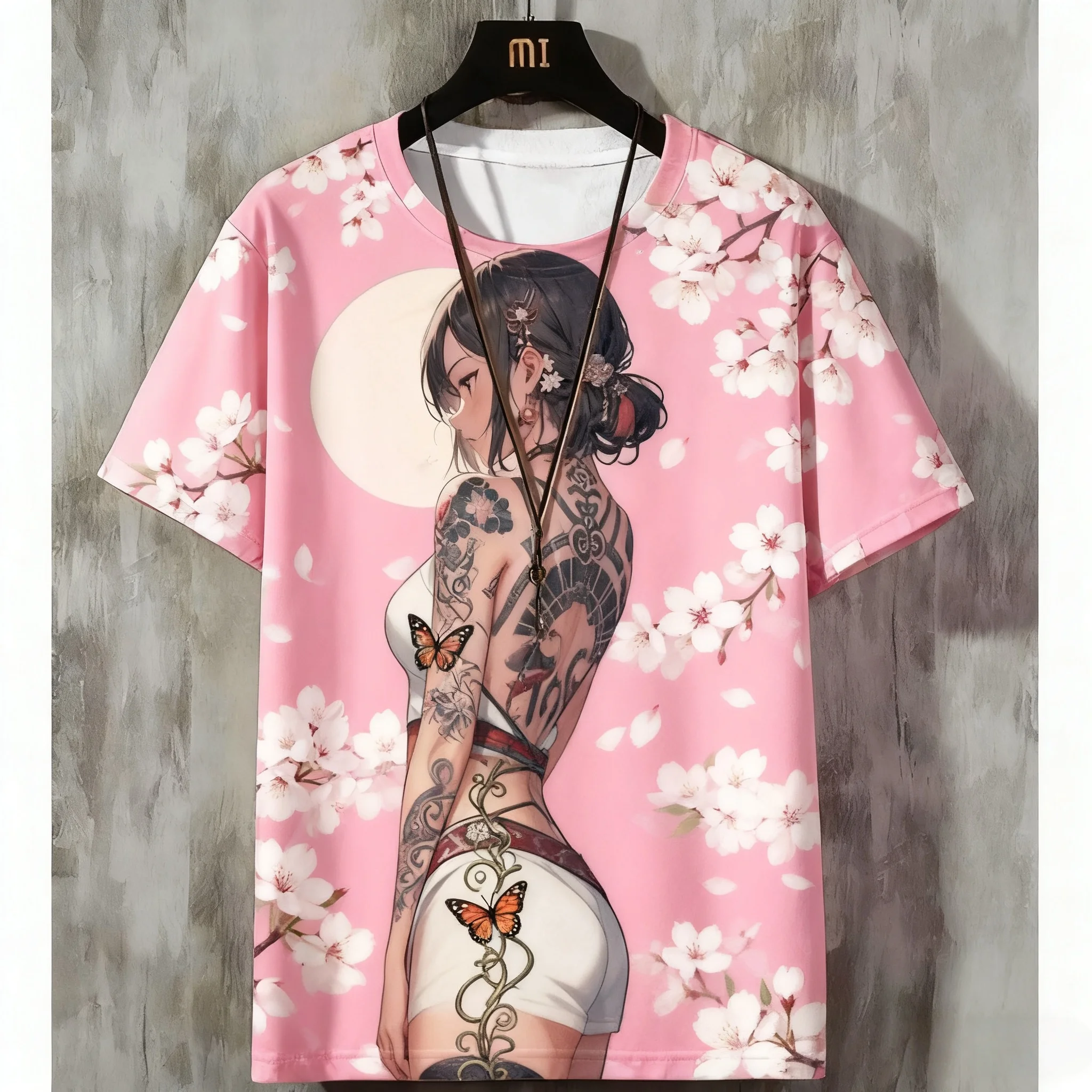 2026 Samurai Style T shirt 3D Sexy Girl Tattoo Beauty Graphic Print Summer Top Men Short Sleeve Oversized Street Unisex T-shirt