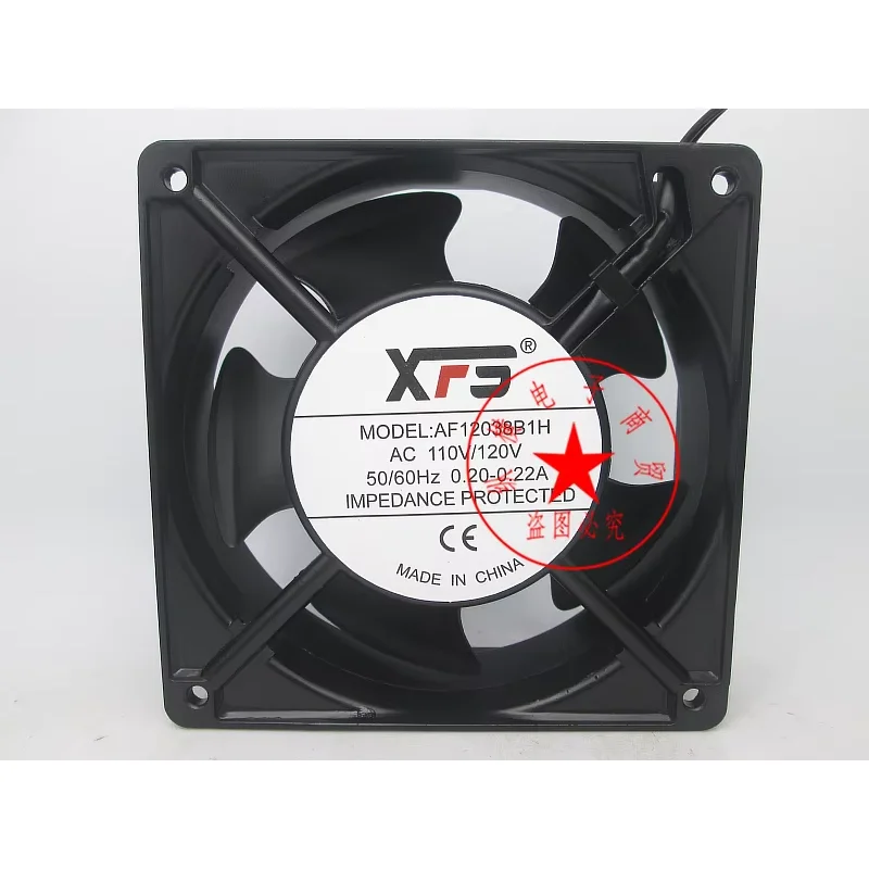 XFS AF12038B1H AC 110V 120V 0.20-0.22A 120x120x38mm Server Cooling Fan