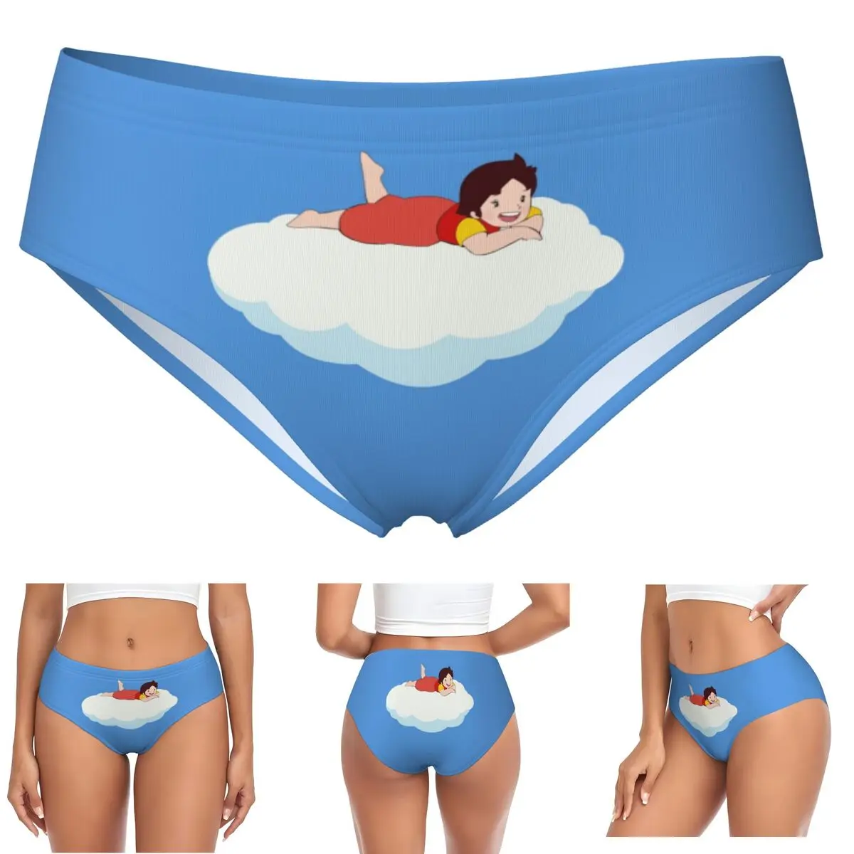 Custom Heidi On A Cloud, The Girl From The Alps Panties Briefs Women's Comfort Briefs Underwear Breathable Female Underpants