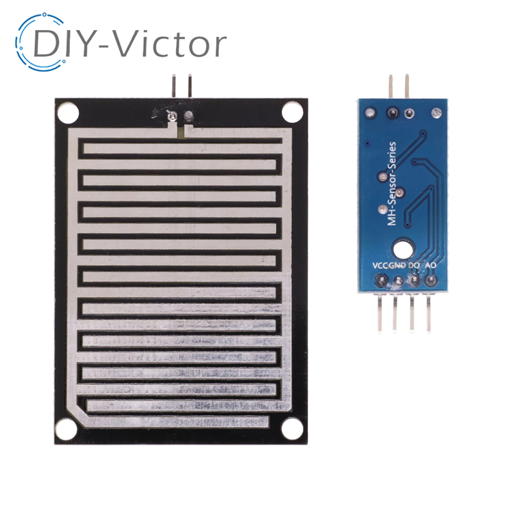 Snow Raindrops Detection Sensor Module Weather Humidity Detection DC 5V 12VRelay Control Module Rain Water Sensor Module