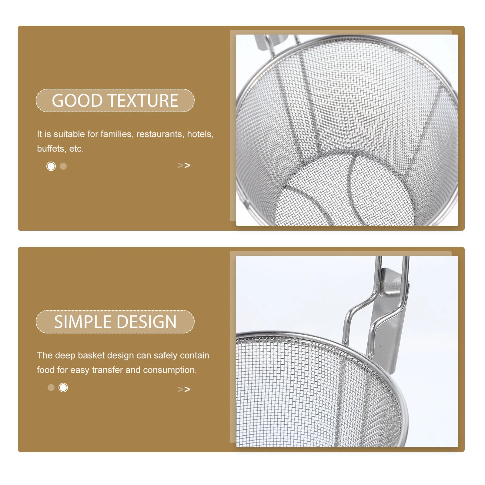 

1Pcs Stainless Steel Noodle Colander Scoop Long Handle Mesh Strainer Kitchen Pasta Boiling Basket Ramen Sifter