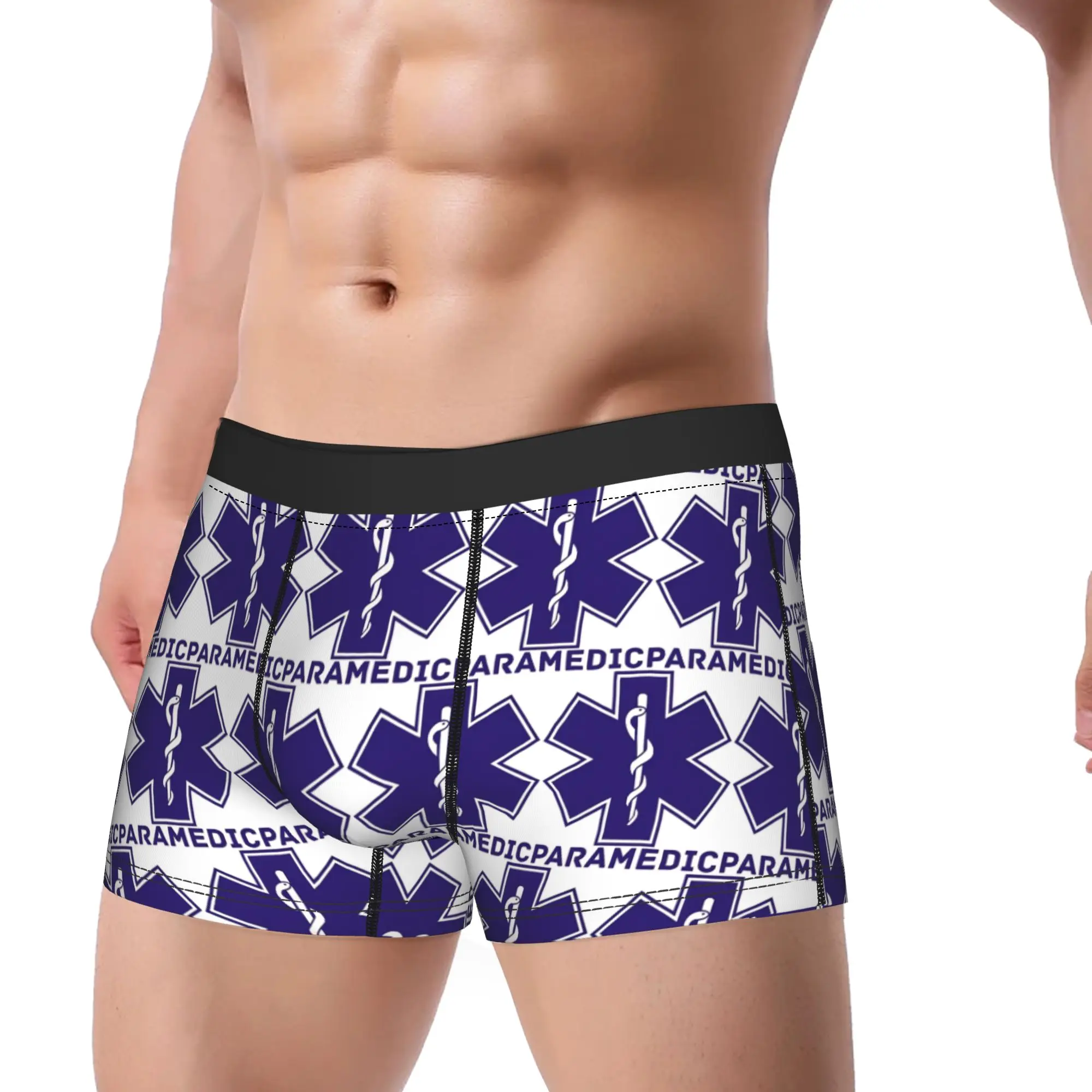 EMT Emergency Medical Services Underwear  Pattern Boxershorts Quality Men's Underpants Comfortable Shorts Briefs Birthday Gift