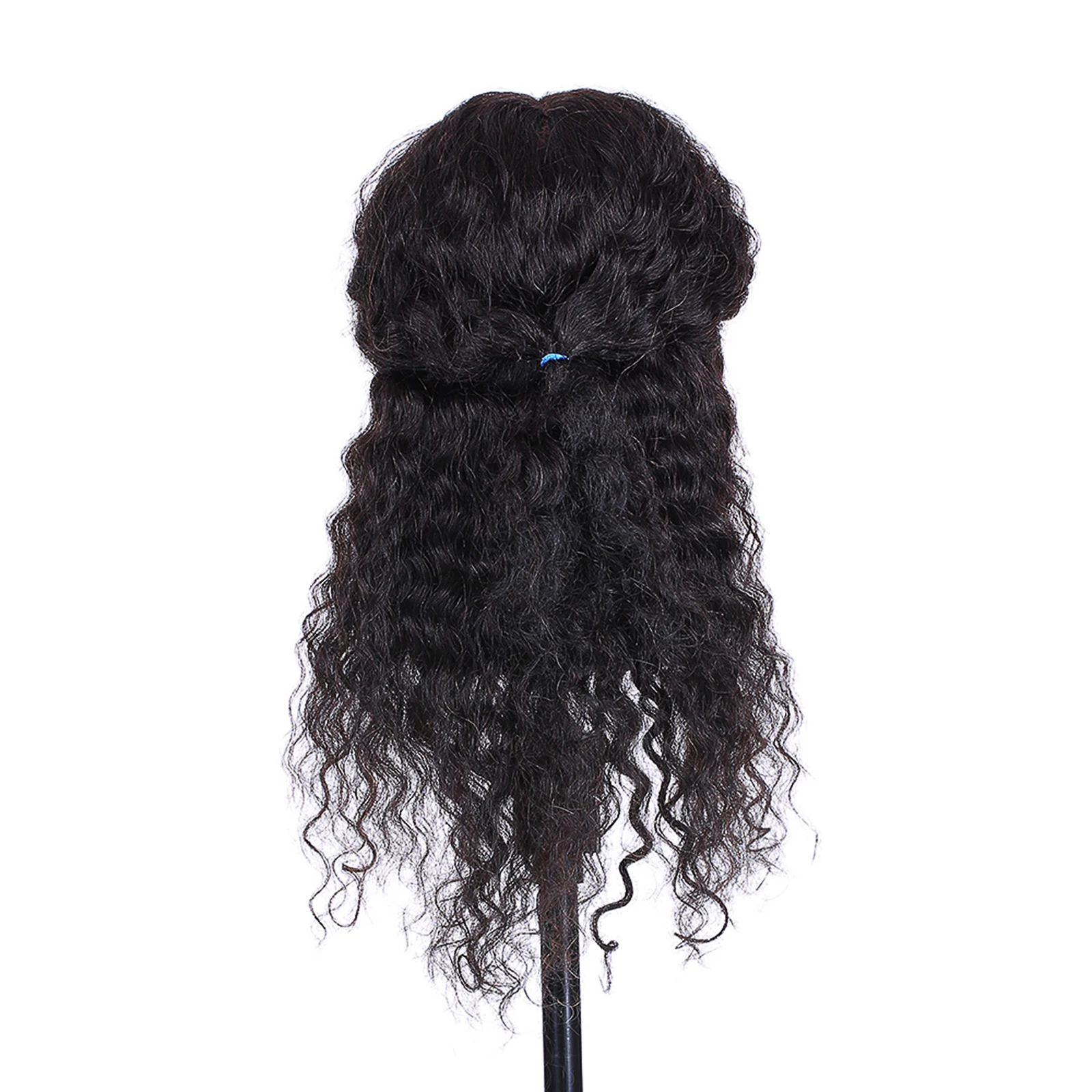 Mannequin Head 100%Real Hair Hairdresser Training Head With Tripod Manikin Cosmetology Doll Head For Braiding Styling