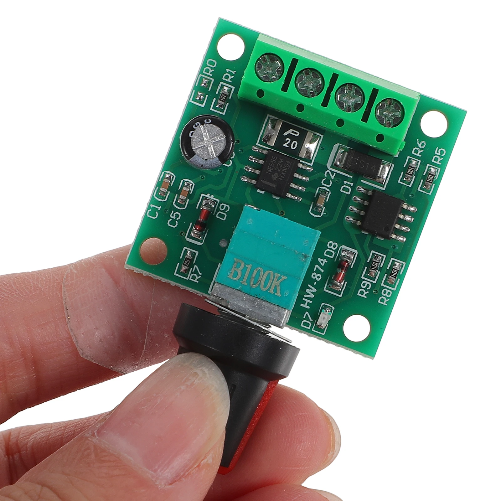 

PWM DC Motor Speed Controller Aluminum Alloy Low Voltage Regulator Module Adjustable for Electric Motor Switch