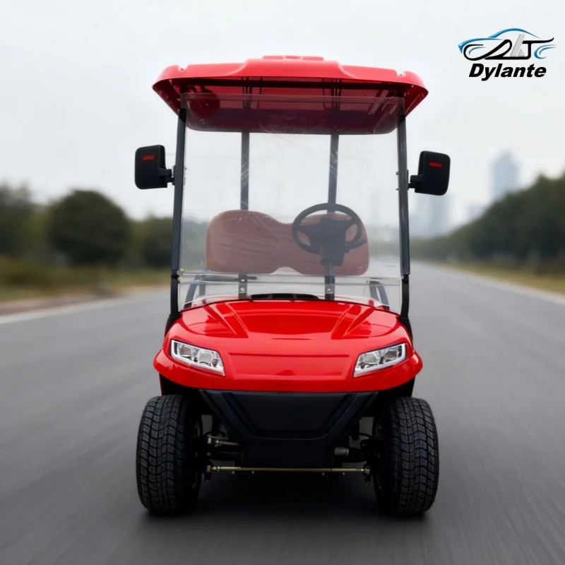 سيارة نادي جديدة مخصصة مع زجاج أمامي قابل للطي للكبار مزرعة سيارة كهربائية سلامة طاقة جديدة عربة جولف كهربائية مقعد خلفي قابل للطي