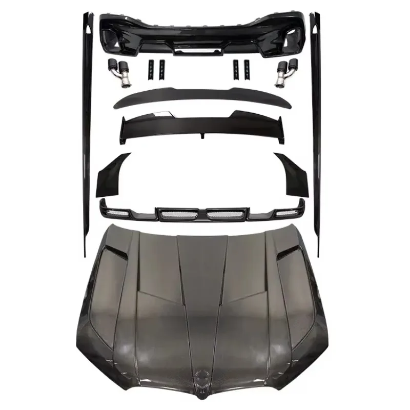 BR Modification Club X6 G06 LD สไตล์วัสดุคาร์บอนไฟเบอร์รถกันชน Body Kit สําหรับ X6 พร้อม Hood ด้านข้างกระโปรงด้านหน้า Lip Diffuser