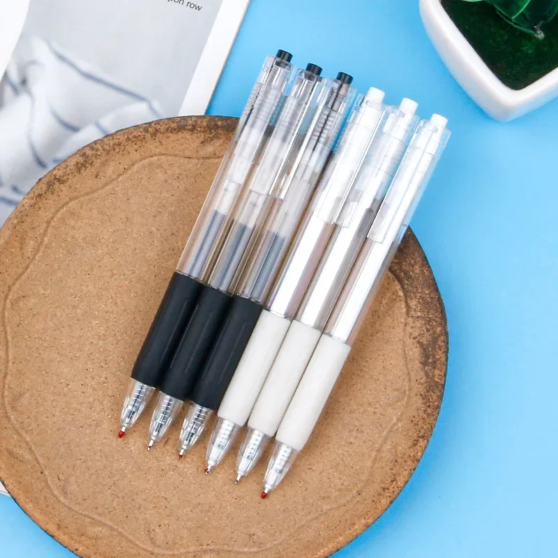 50PCS  Student brush question pen, press neutral pen, black quick drying water pen, office supplies, signature pen