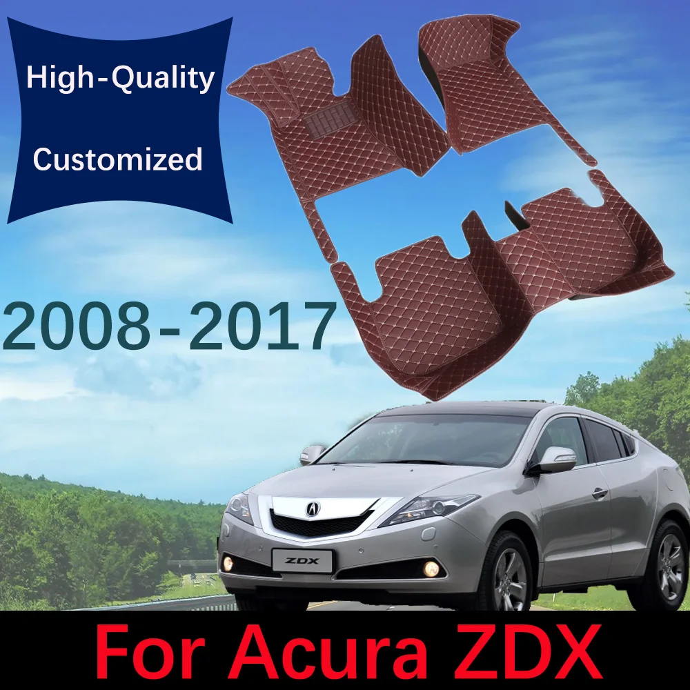 

Custom Leather Car Floor Mats For Acura ZDX 2009 2010 2011 2012 2013 2014 2015 2016 Automobile Carpet Rugs Foot Pads Accessories