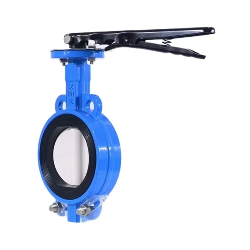 High Quality Ink Cast Iron Pneumatic Electric Manual Power Wafer Butterfly Valve