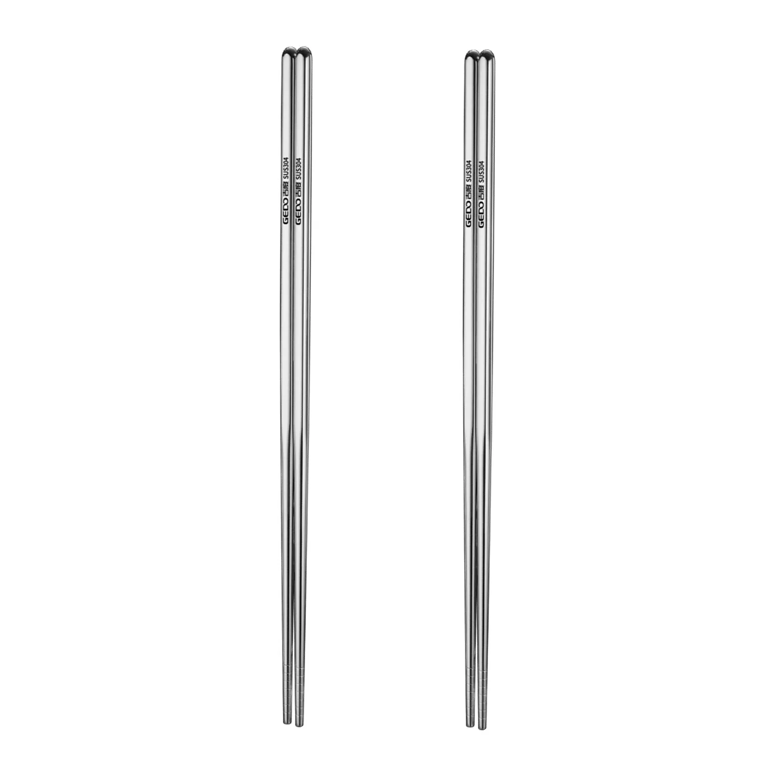 

2 Pairs of LFGB Certification Ultra Long Chopsticks for Deep Frying 304 Stainless Steel Heat Insulation Hot Pot Chopsticks