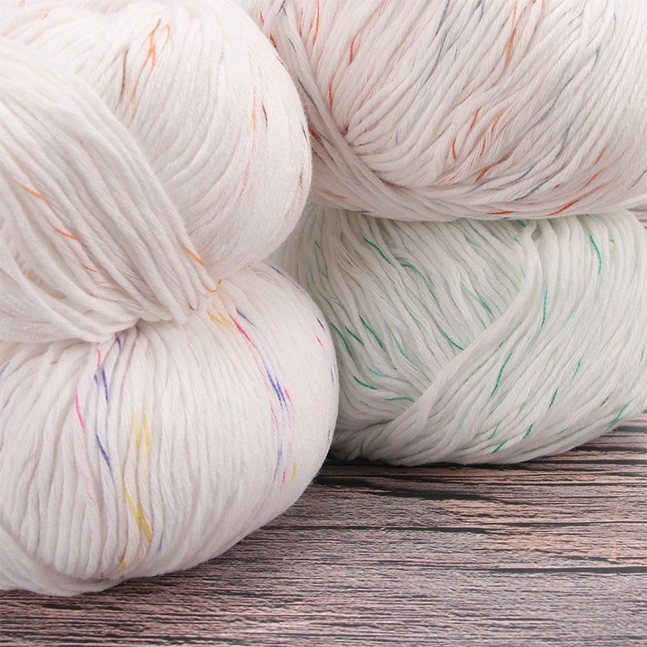 3 Stück 100% Bio-Baumwollgarn, maschinenwaschbar, für Erwachsene und Babys, für Pullover/Handschuhe/Schals/Mützen usw. 50 Gramm (1,76 Unzen) 125 Meter (136 Yards) – Detail 9