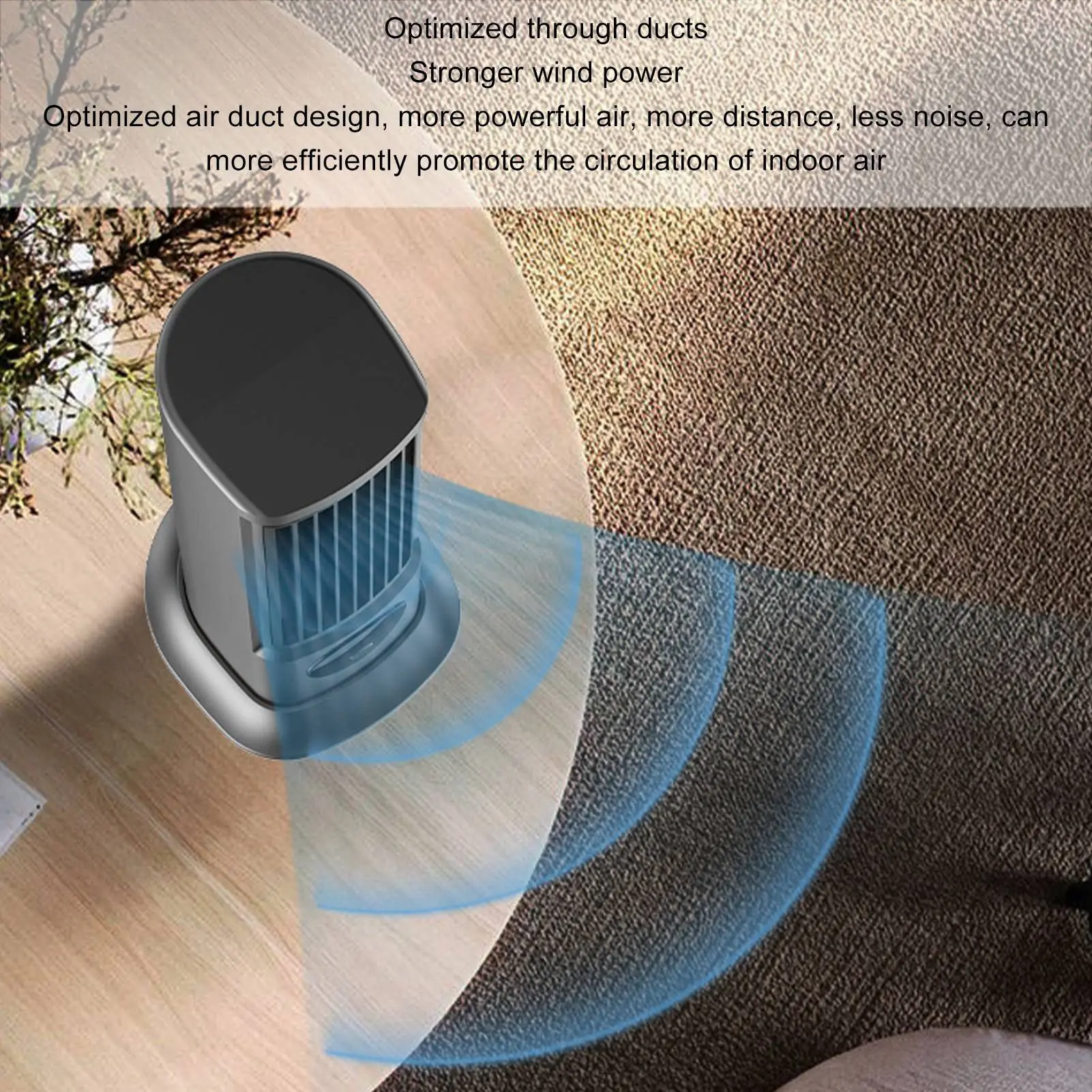 Ventilador de torre de escritorio silencioso, 3 niveles, ajustable, eficiente, compacto, sin aspas, profesional, para escritorio y dormitorio