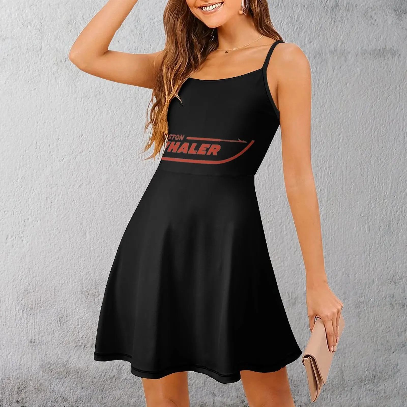 Exótico Boston Whaler Logo diseño creativo vestido con tirantes para mujer ropa de mujer divertida novedad vacaciones el vestido