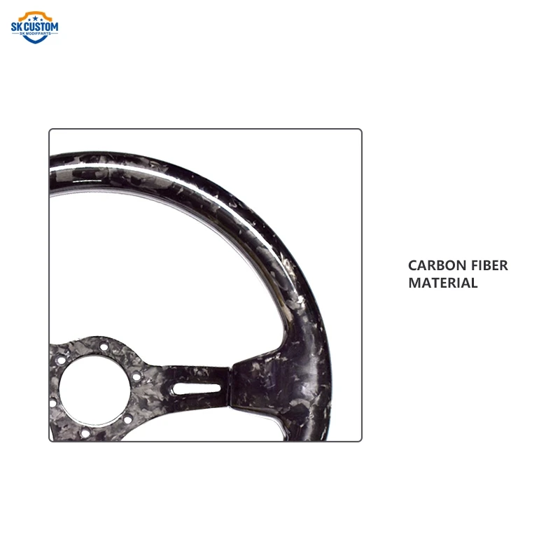 Universal 340mm Forged Carbon Fiber Steering Wheel Sport Steering Wheels