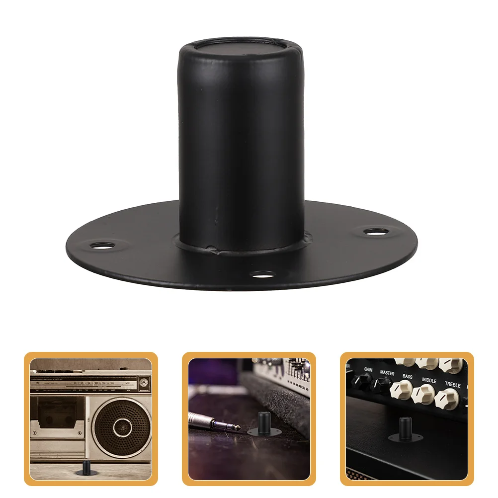 

Speaker Stand Insert Heavy-Duty Iron Speaker Base for Stable Audio Support Black Metal Speaker Holder for Versatile Use