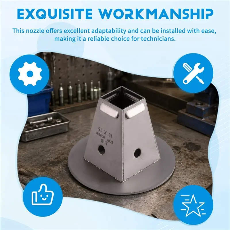 ABFU-For BGA Rework Station Nozzle Made Of Stainless Steel With Selectable Upper And For Reliable Operation (Up15mmx15mm)