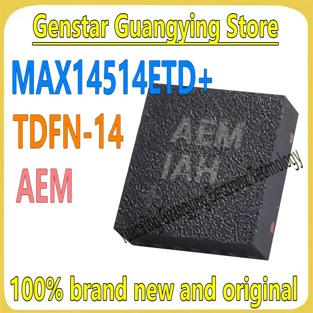 (1 piece) MAX14514ETD+ MAX14514ETD Marking: AEM TDFN-14 Dual Field Emission (EL) Lamp Driver Chip IC