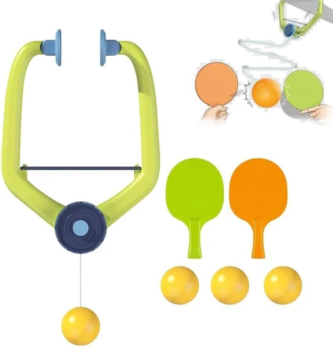 Imagen 1 del producto Juego de Ping Pong de puerta sobre la puerta, juego de puerta ajustable, entrenador de pingpong, Kit de inicio de pingpong para colgar marco de puerta