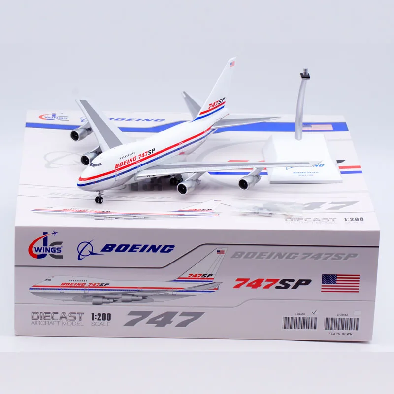 

LH2458 Alloy Collectible Plane Gift JC Wings 1:200 Boeing B747SP 'House Color' Diecast Jet Model N747SP With Stand