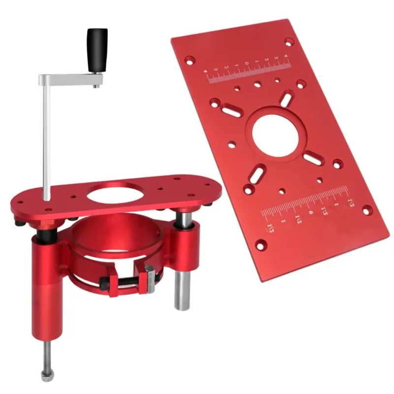 3rd Router Lift Table M8 Solid Aluminum Router Plate Flip Over Trim Router Insert Woodworking Milling Precision Accessory