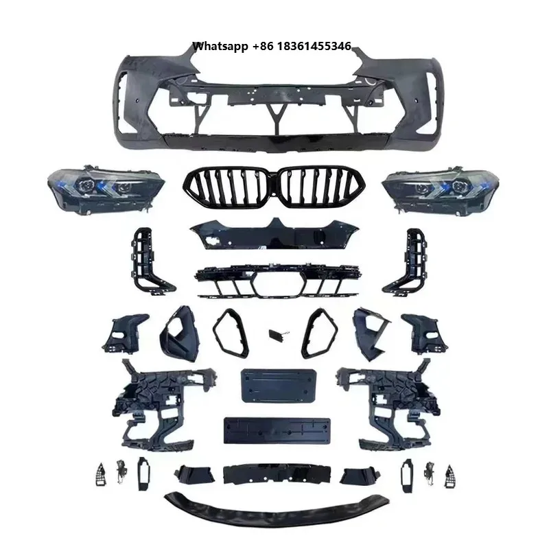 

For 2019-2022 X6 G06 to X6 2023 M-TECH BODYKIT Factory Hot Selling Old to New Front Bumper Headlight Fender Hood Body Kit