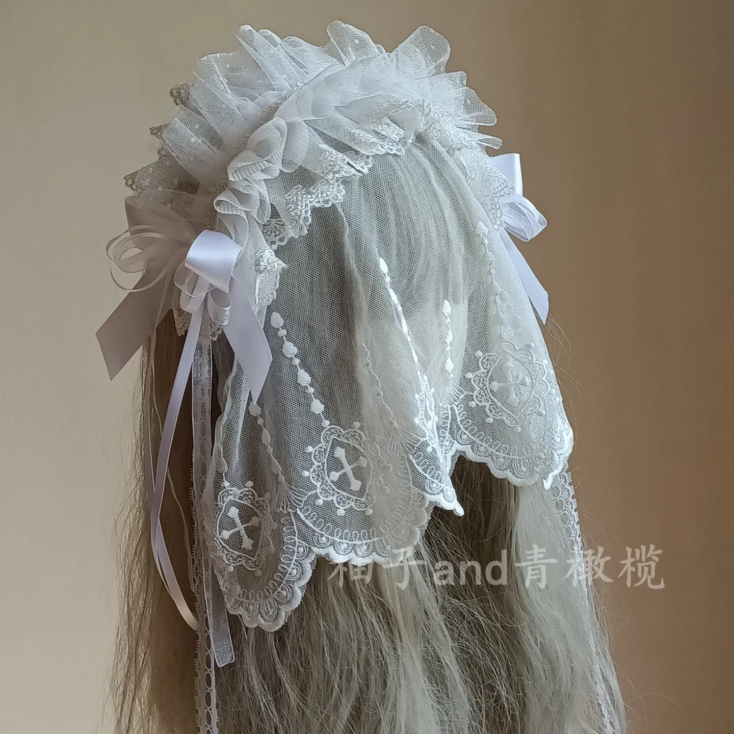 

Subcultural Lace Veil Lolita Nun Hair Accessories Lolita Gothic Veil Headband Dark Covered Headgear