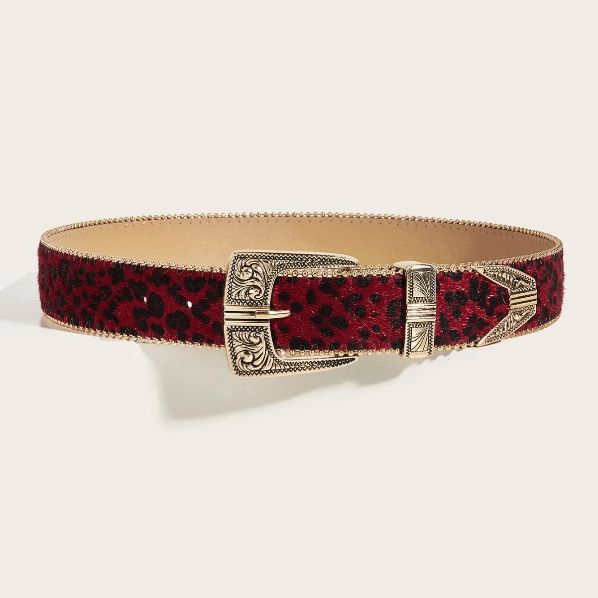 Foreign trade leopard print belt for women, American retro decoration, Instagram style, personalized belt, subculture belt