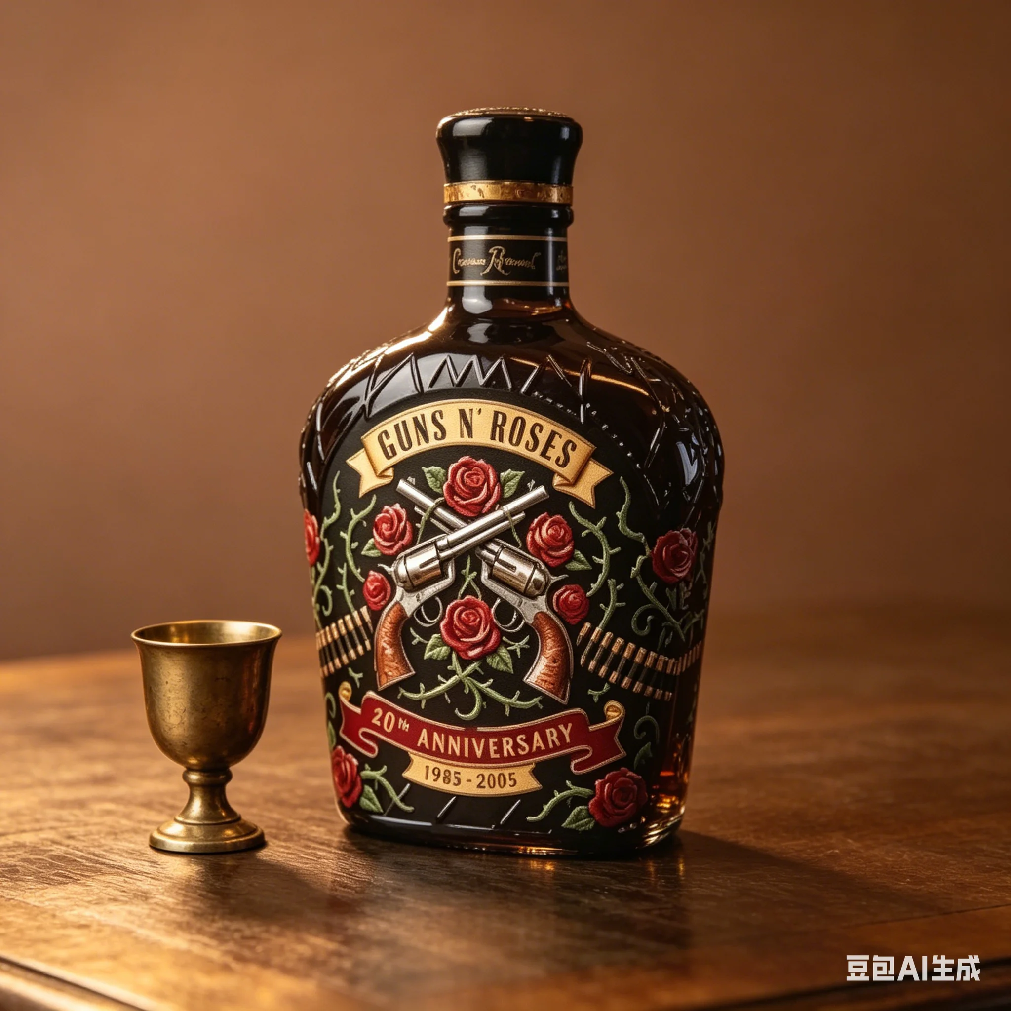 Guns N' Roses 40th Anniversary Limited Edition Commemorative Decanter Rock Band Barware for Collectors