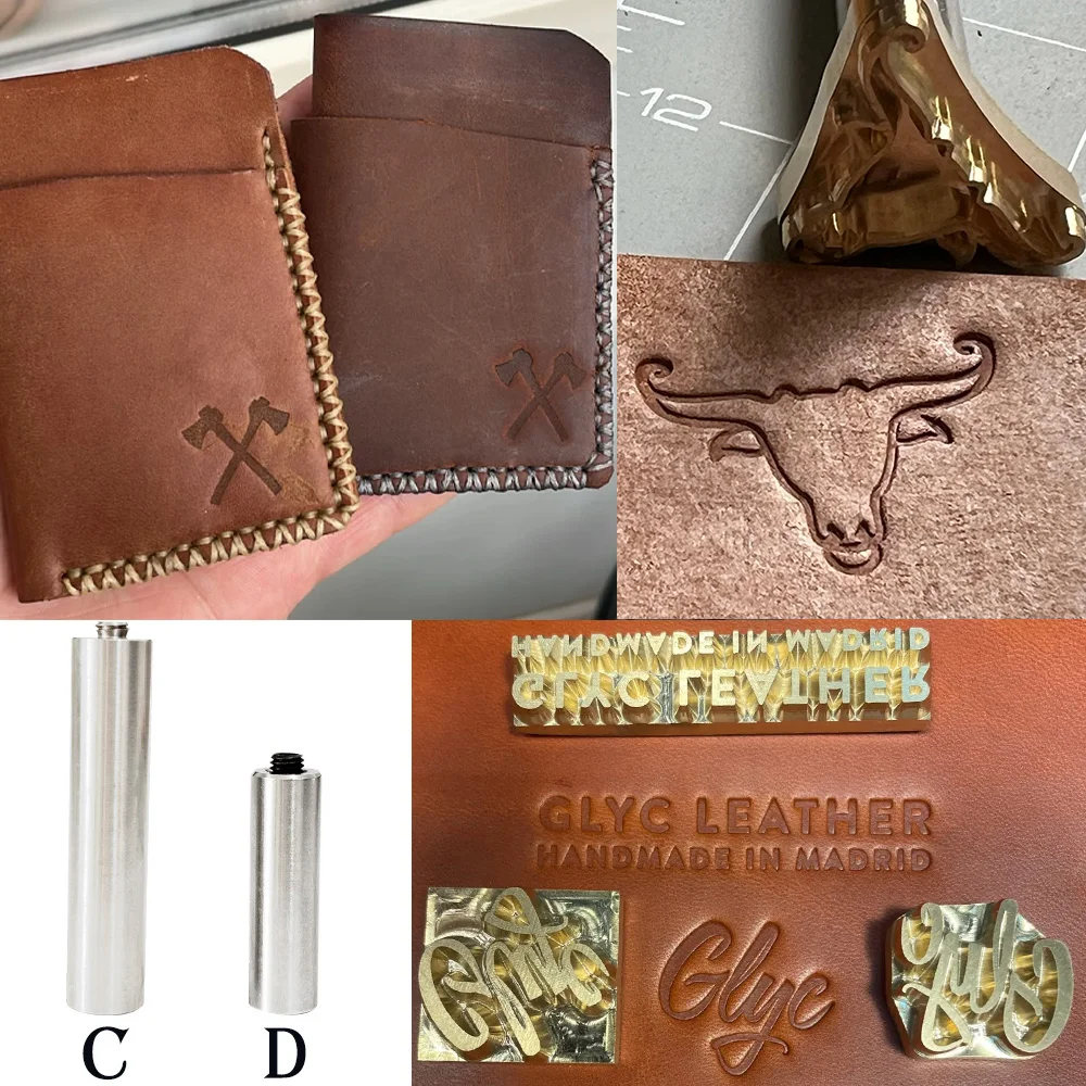 Customized LOGO Leather Stamp Punching Leather Stamps Brand Working Carving Stamping Punches Tools M8 Brand Copper Seals