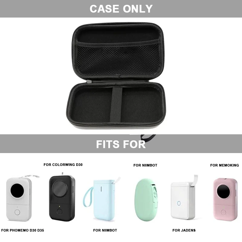 Case EVA Hard Bag Compatible with Phomemo D30 D35 M02/ M02S for NELKO Label Maker, for NIIMBOT JADENS Memoking for SUPVAN